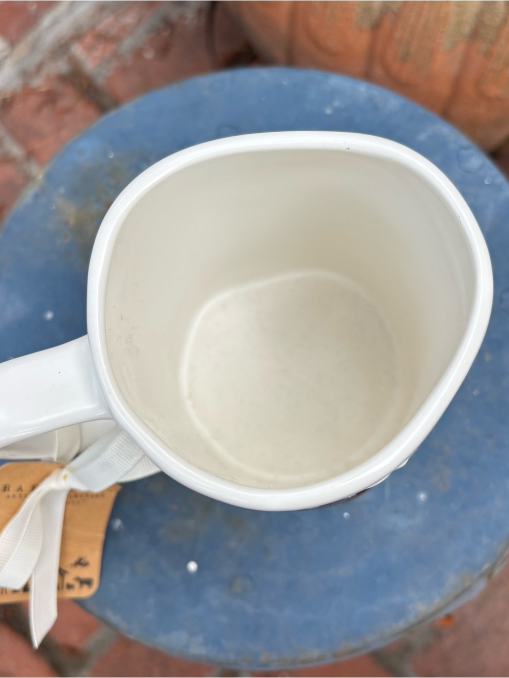 Rae Dunn White Ceramic "Follow The Star" Mug with Black Lettering - Picture 4 of 7